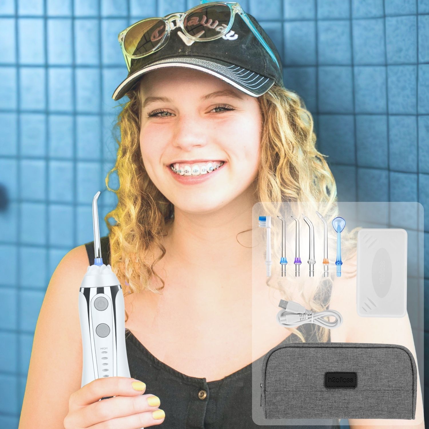 Interdental cleaning with FIT2 jet water flosser